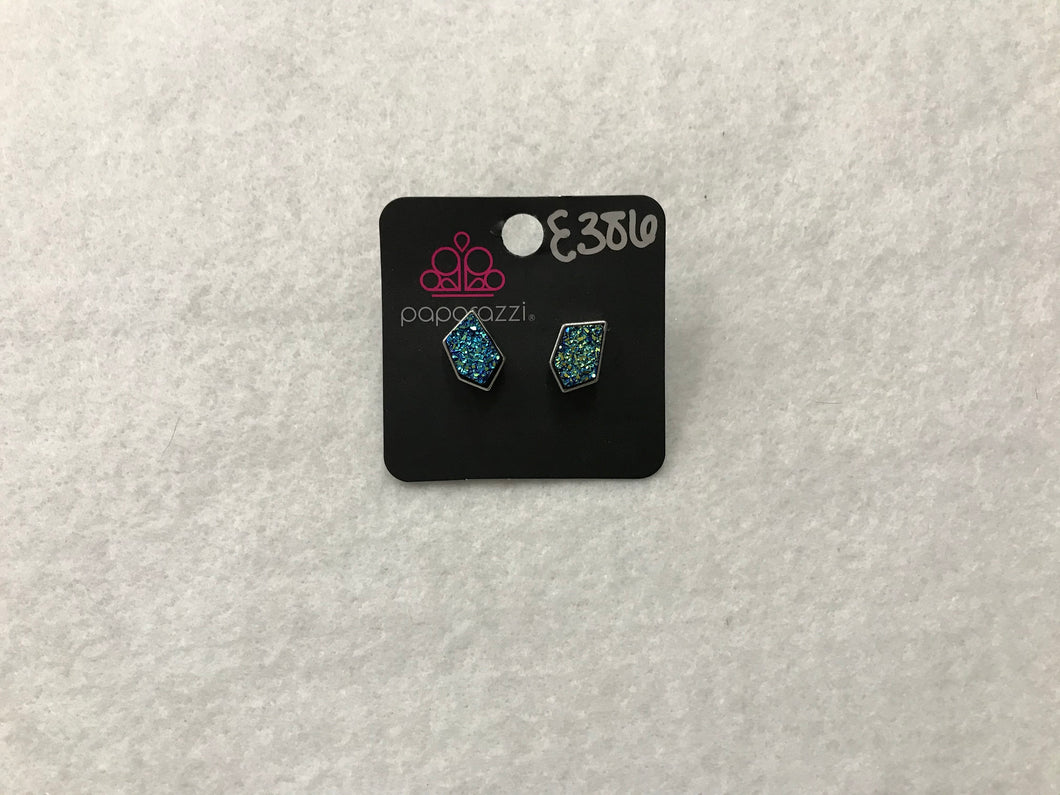 Starlet Shimmer Pave Blue Earrings #386