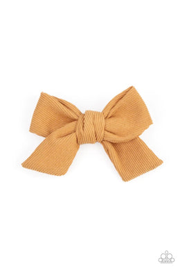 Corduroy Cowgirl Yellow Hair Clip