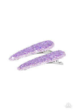 Sugar Plum Sparkle Purple Hair Clips