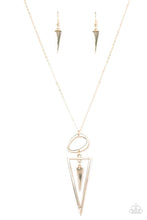 Load image into Gallery viewer, Keep a Sharp Lookout Gold Necklace