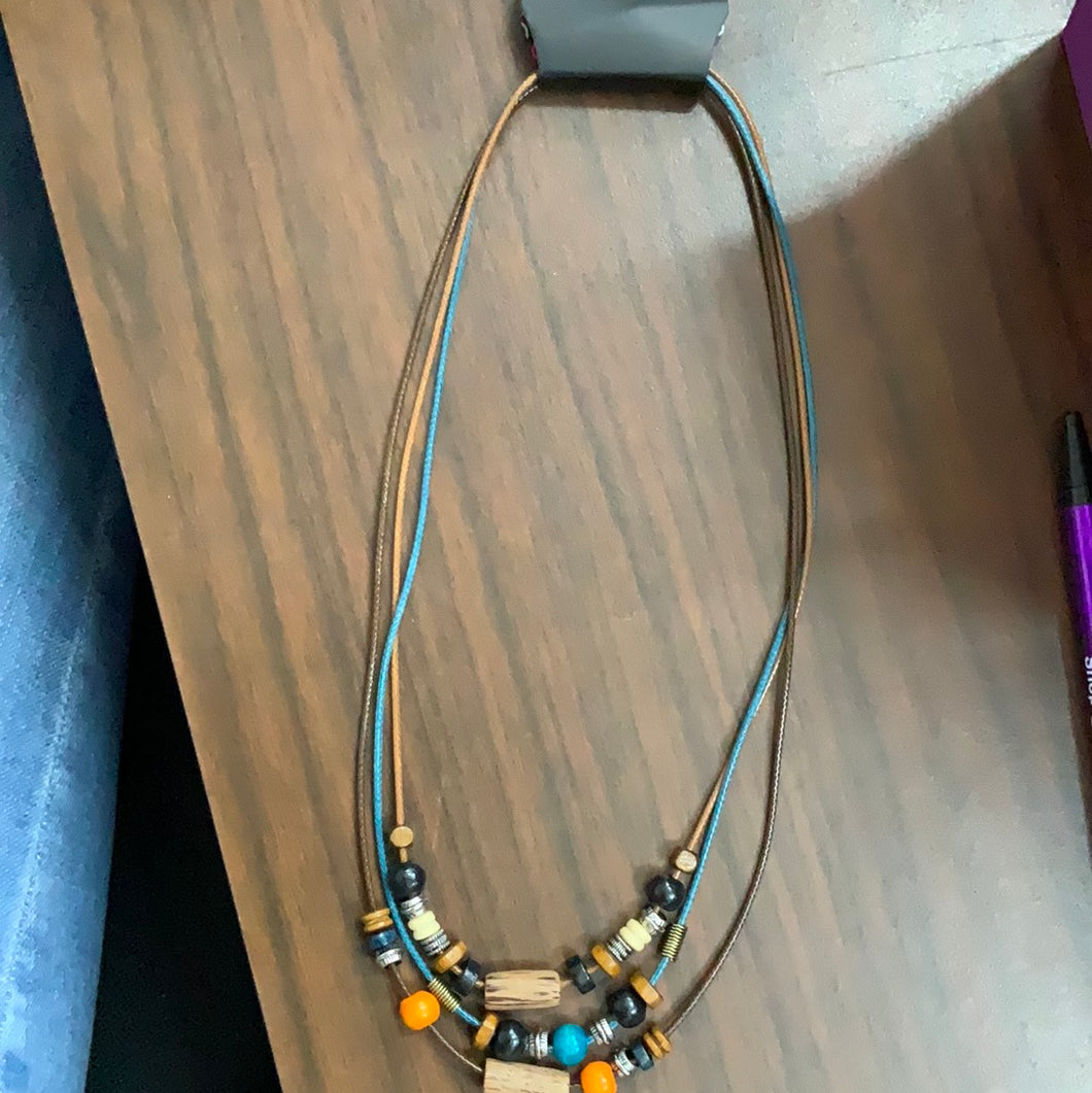 South Beach Multi Blue Urban Necklace