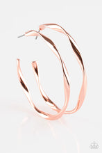 Load image into Gallery viewer, Plot Twist Copper Hoop Earrings