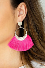 Load image into Gallery viewer, Spartan Spirit Pink Tassel Earrings