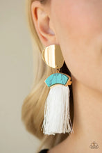 Load image into Gallery viewer, Insta Inca Blue Tassel Earrings