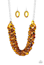 Load image into Gallery viewer, Comin in HAUTE Dark Brown Acrylic Necklace