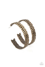 Load image into Gallery viewer, Laurel Gardens Brass Hoop Earrings