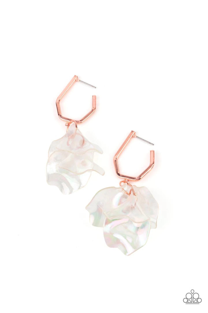Jaw Droppingly Jelly Copper Acrylic Earrings