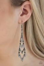 Load image into Gallery viewer, Electric Shimmer Black Earrings
