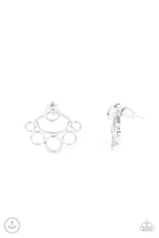 Load image into Gallery viewer, Completely Surrounded Silver Jacket Earrings