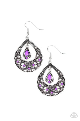 All Girl Glow Purple Earrings