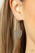 Load image into Gallery viewer, Springtime Salutations Blue Earrings