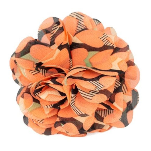 Flowery Fiesta Orange Hair Clip