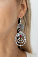 Load image into Gallery viewer, Cosmic Twirl Red Earrings