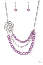 Load image into Gallery viewer, Fabulously Floral Purple Necklace