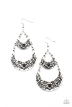 Load image into Gallery viewer, Springtime Gardens Black Earrings