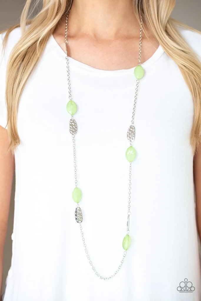 Beachfront Beauty Green Necklace