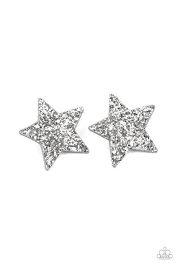 Star Spangled Superstar Silver Hair Clips