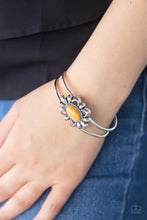 Load image into Gallery viewer, Serene Succulent Orange Hinged Bracelet