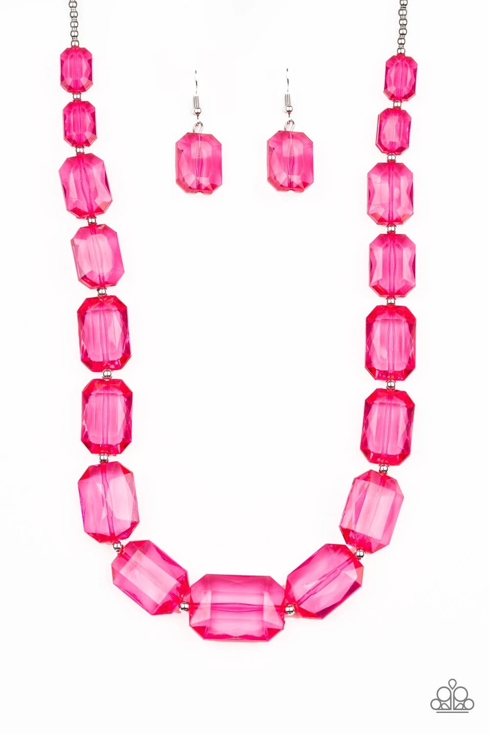 Ice Versa Pink Acrylic Necklace