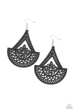Load image into Gallery viewer, Tiki Sunrise Black Wood Earrings