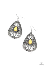 Load image into Gallery viewer, Floral Frill Yellow Earrings