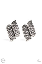 Load image into Gallery viewer, Texture Twist Silver Clip On Earrings