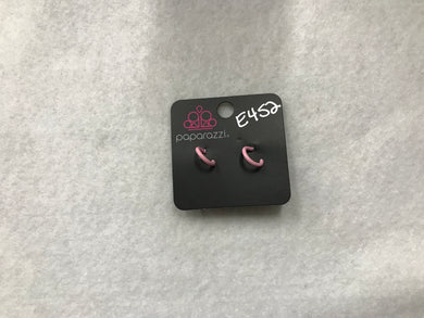 Starlet Shimmer Hoops Pink Earrings #452