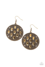 Load image into Gallery viewer, Medallion Stallion Brass Earrings