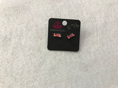 Starlet Shimmer LOL Post Orange/Pink Earrings #76