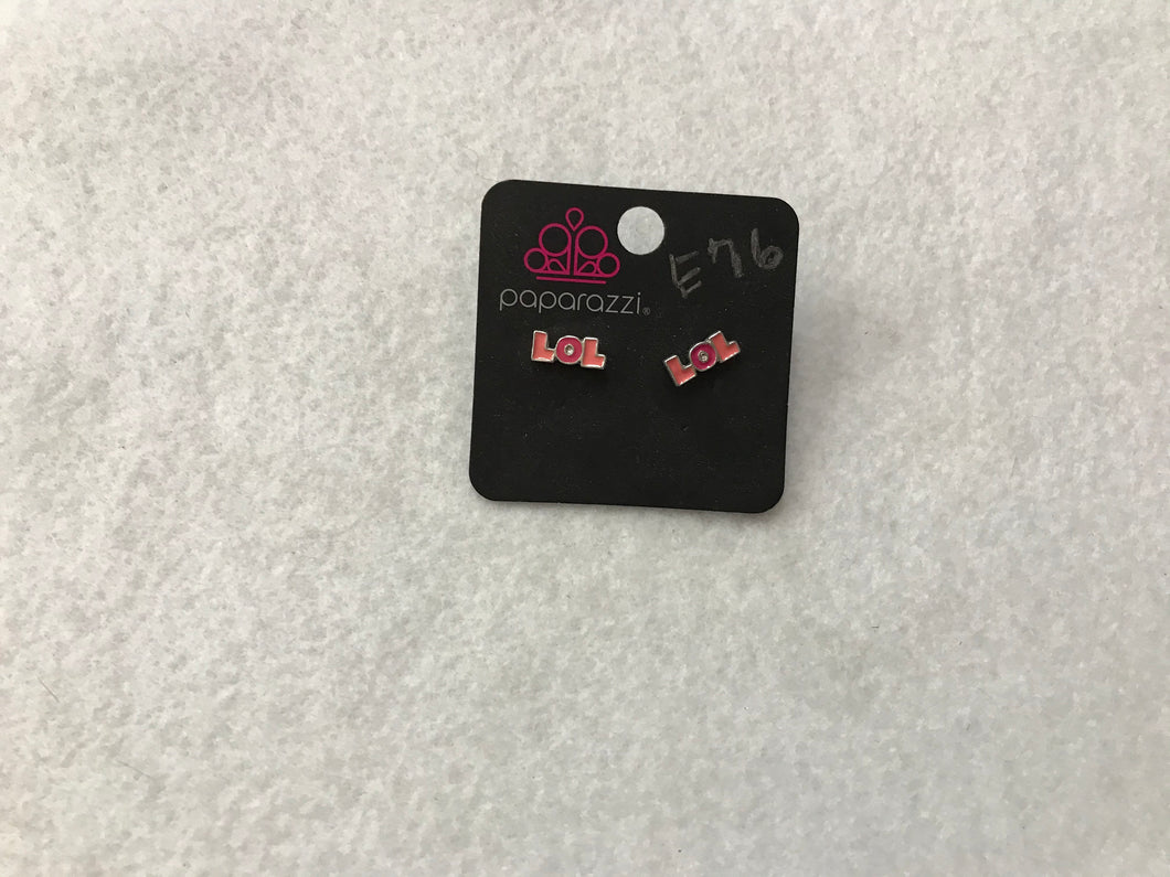 Starlet Shimmer LOL Post Orange/Pink Earrings #76