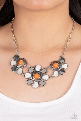 Aquatic Garden Orange Necklace