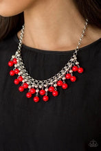 Load image into Gallery viewer, Friday Night Fringe Red Necklace