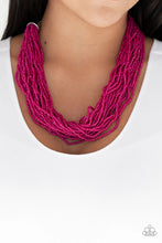 Load image into Gallery viewer, The Show Must Congo On Pink Seed Bead Necklace