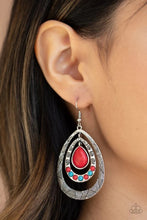 Load image into Gallery viewer, Terra Teardrops Red Earrings