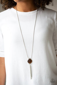 Happy as Can Beam Brown Necklace