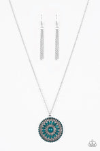 Load image into Gallery viewer, Colorful Carousels Blue Necklace