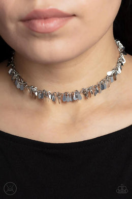 Surreal Shimmer Silver Choker