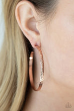 Load image into Gallery viewer, Rustic Radius Copper Hoop Earrings