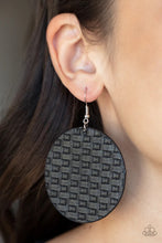 Load image into Gallery viewer, Weave Me Out of It Black Leather Earrings