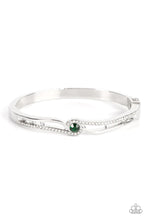Load image into Gallery viewer, Top Shelf Shimmer Green Hinged Bracelet