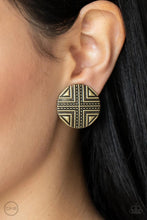 Load image into Gallery viewer, Shielded Shimmer Brass Clip On Earrings