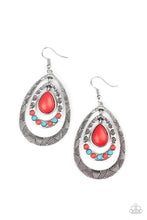 Load image into Gallery viewer, Terra Teardrops Red Earrings