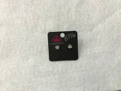 Starlet Shimmer Moonstone Heart Post White Earrings #176