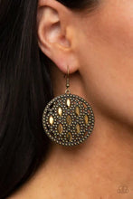 Load image into Gallery viewer, Medallion Stallion Brass Earrings