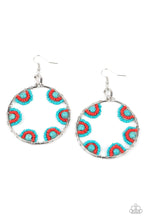 Load image into Gallery viewer, Off the Rim Blue Seed Bead Earrings