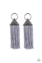 Load image into Gallery viewer, Oh My Giza Silver Tassel Earrings