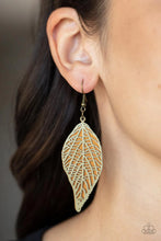 Load image into Gallery viewer, Leafy Luxury Brass Earrings