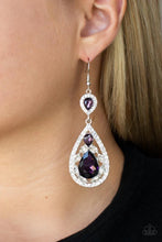 Load image into Gallery viewer, Posh Pageantry Purple Earrings
