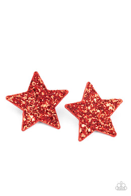 Star Spangled Superstar Red Hair Clips