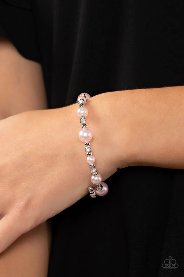 Chicly Celebrity Pink Coil Bracelet